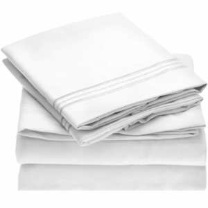 Mellanni Bed Sheet Set Wrinkle, Fade, Stain Resistant - Hypoallergenic