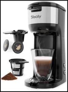 Sboly Single Serve Coffee Maker for K-Cup Pod & Ground Coffee